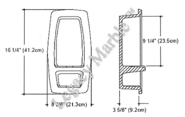 Diamond Recessed Soap Holder